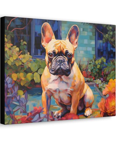 33723 21 400x480 - French Bulldog on Patio Scene Fine Art Print Canvas Gallery Wraps - Horizontal