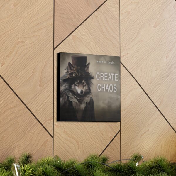When in Doubt… Create Chaos Wolf BUsinesswoman Quote Canvas Gallery Wraps