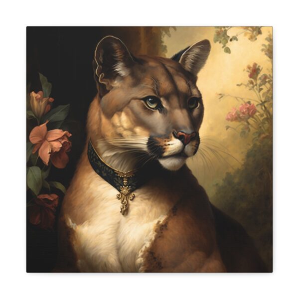 Cougar Mountain Lion Vintage Antique Retro Canvas Wall Art – This Art Print Makes the Perfect Gift for any Nature Lover. Uplifting Decor