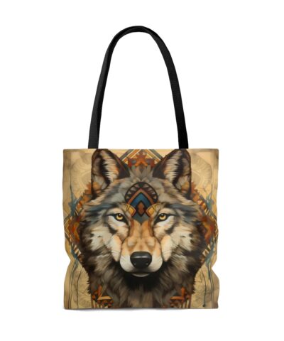Buckskin Wolf Mandala Tote Bag