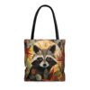 Art Deco Raccoon Tote Bag