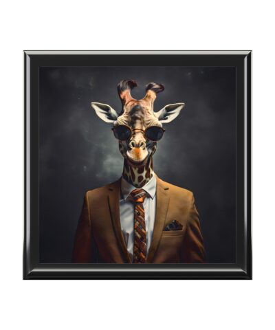 Professional Giraffe Portrait Art Jewelry Keepsake Box