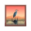 Naturism Great Blue Heron in Minimalist Style Art Print Jewelry Keepsake Trinkets Box