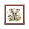 Japandi Style Baby Elephant Fine Art Print Jewelry Keepsake Trinkets Box