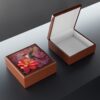 Ruby Throated Hummingbird and Hibiscus Jewelry Keepsake Box