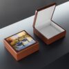 Pair of Canadian Geese on a Pond Jewelry Keepsake Trinkets Box