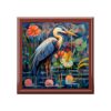 Minimalism Art of a Great Blue Heron on the Shore Jewelry Keepsake Trinkets Box