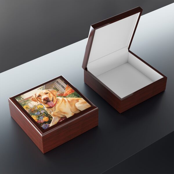 Golden Lab – Labrador Retriever – Portrait Jewelry Keepsake Trinkets Box