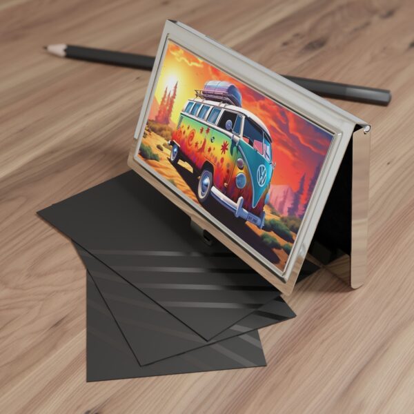 BOHO 60’s 70’s Psychedelic Hippy – Volkswagen Van – VW Van – Business Card Holder