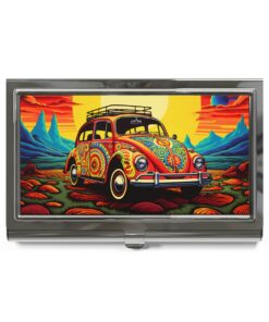 BOHO 60’s 70’s Psychedelic Hippy VW Bug – Volkswagen Beetle – Business Card Holder