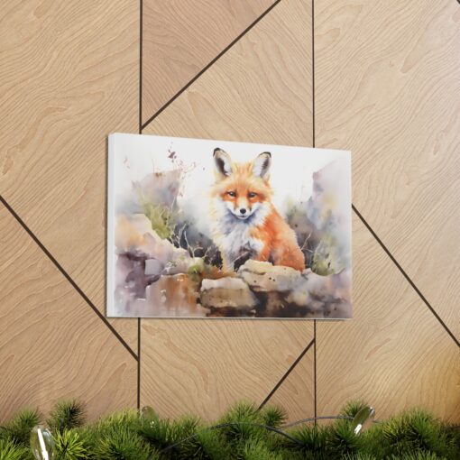 Baby Red Fox Pup Watercolor Painting –  Fine Art Print Canvas Gallery Wraps