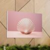 Minimalism Scalloped Seashell Painting - Fine Art Print Canvas Gallery Wraps