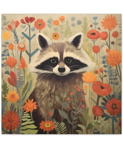 75767 190 400x480 - Mid-Century Modern Raccoon in a Garden Canvas Wall Art - This Art Print Makes the Perfect Gift for any Nature Lover. Uplifting Decor.