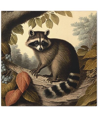 75767 211 400x480 - Raccoon Vintage Antique Retro Canvas Wall Art - This Art Print Makes the Perfect Gift for any Nature Lover. Uplifting Decor.