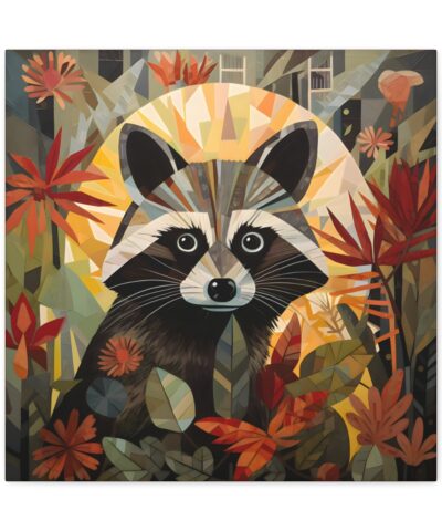 75767 218 400x480 - Art Deco Raccoon Portrait Canvas Wall Art - This Art Print Makes the Perfect Gift for any Nature Lover. Uplifting Decor.