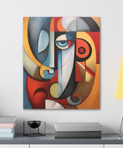 75768 14 400x480 - Abstract Cubism "Howard's Face" Painting Fine Art Print Canvas Gallery Wraps