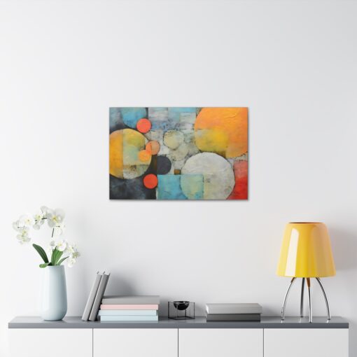 Abstract Geometric Oil Painting –  Fine Art Print Canvas Gallery Wraps