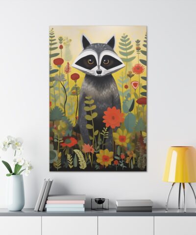 75775 35 400x480 - Mid-Century Modern Raccoon in Garden Canvas Gallery Wraps
