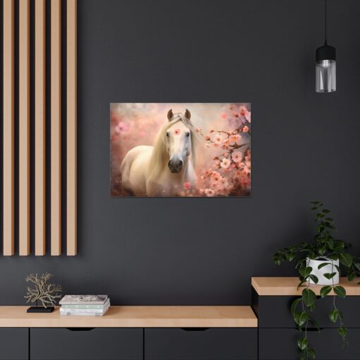 Japandi White Stallion Fine Art Print Canvas Gallery Wraps