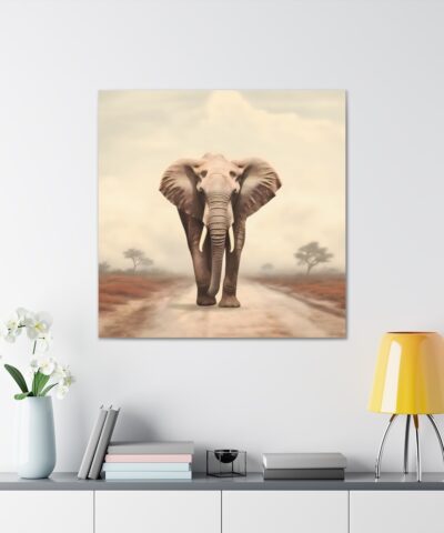 Minimalism Bull Elephant Art Print on Canvas Gallery Wrap
