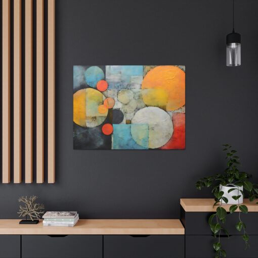 Abstract Geometric Oil Painting –  Fine Art Print Canvas Gallery Wraps