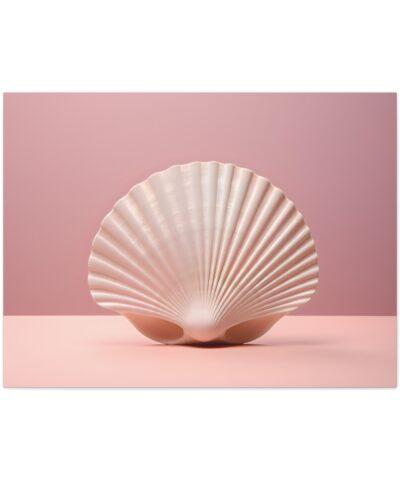 75779 386 400x480 - Minimalism Scalloped Seashell Painting -  Fine Art Print Canvas Gallery Wraps