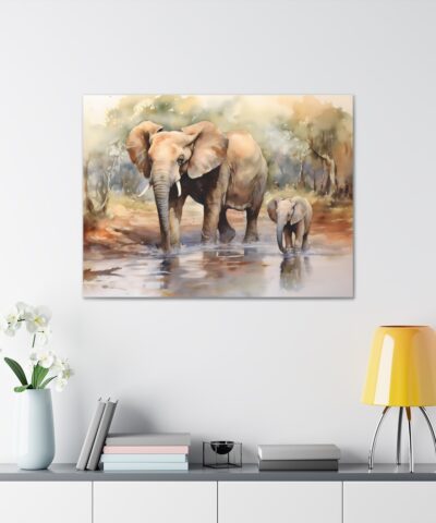 75779 392 400x480 - Mother Elephant with Baby Watercolor Painting -  Fine Art Print Canvas Gallery Wraps