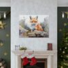 Baby Red Fox Pup Watercolor Painting - Fine Art Print Canvas Gallery Wraps
