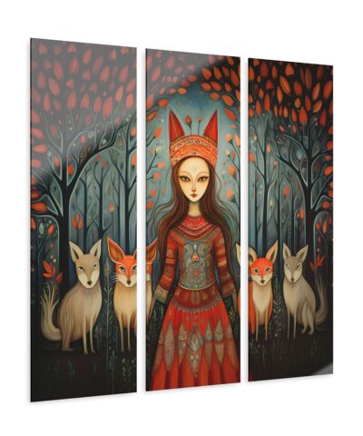 78406 41 400x480 - Freya the Norse Goddess and Her Foxes Art Print Acrylic Prints (Triptych)