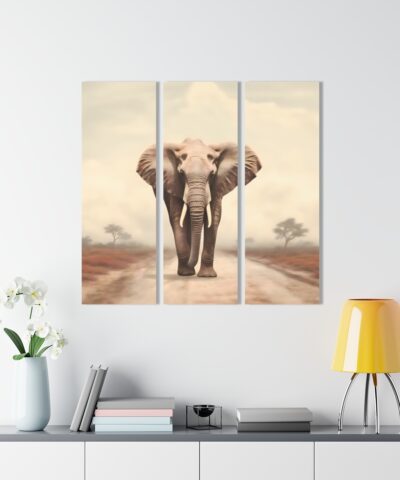 Minimalism Bull Elephant Art Print  Acrylic Prints (Triptych)