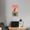 Naturism Great Blue Heron Morning - Minimalism Style Painting Fine Art Print Canvas Gallery Wraps