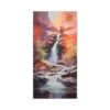 Naturism Pastel Painting of a Canyon Waterfall - Fine Art Print Canvas Gallery Wraps