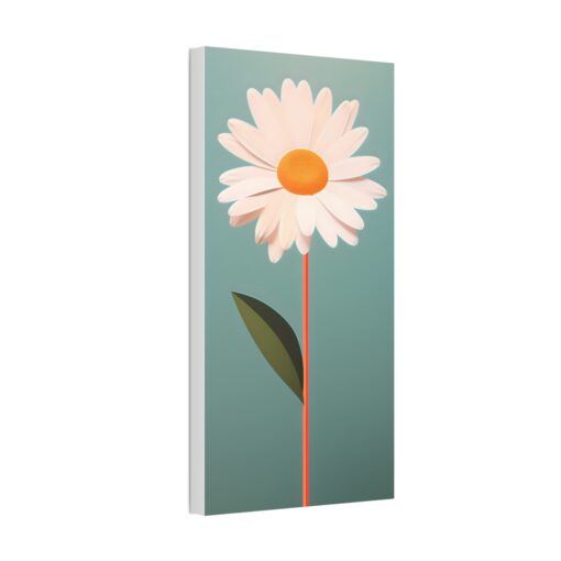 Naturism Daisy in Minimalism Style Painting Fine Art Print Canvas Gallery Wraps