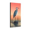 Naturism Great Blue Heron Morning - Minimalism Style Painting Fine Art Print Canvas Gallery Wraps