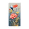 Naturism Bird Among Wildflowers - Minimalism Style Painting Fine Art Print Canvas Gallery Wraps