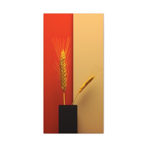 Naturism Wheat in Minimalism Style Painting Fine Art Print Canvas Gallery Wraps
