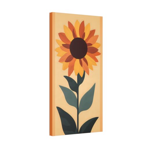 Naturism Sunflower in Minimalism Style Painting Fine Art Print Canvas Gallery Wraps