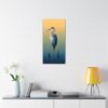 Naturism Great Blue Heron in Minimalism Style Painting Fine Art Print Canvas Gallery Wraps
