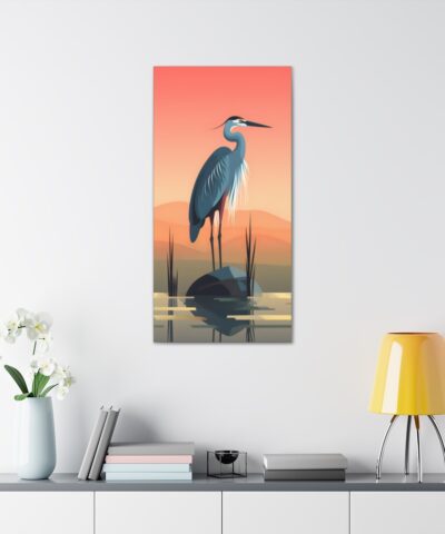 93943 100 400x480 - Naturism Great Blue Heron Morning - Minimalism Style Painting Fine Art Print Canvas Gallery Wraps