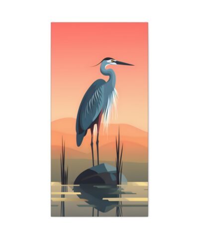 93943 101 400x480 - Naturism Great Blue Heron Morning - Minimalism Style Painting Fine Art Print Canvas Gallery Wraps