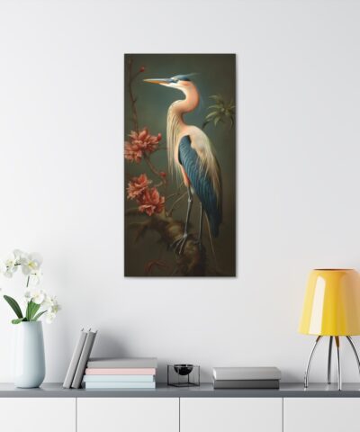 Vintage Naturalist Style Great Blue Heron Painting Fine Art Print Canvas Gallery Wraps
