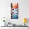 Naturism Pastel Painting of a Fall Mountain Stream – Fine Art Print Canvas Gallery Wraps