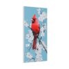 Naturism Cardinal on Flowering Dogwood Branch - Minimalism Style Painting Fine Art Print Canvas Gallery Wraps