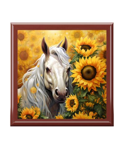 Unicorn and Sunflowers Jewelry Box