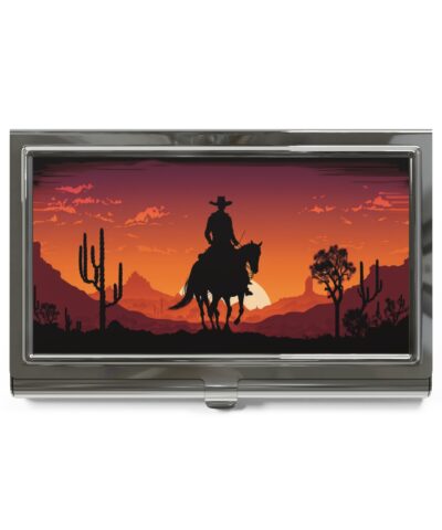 73415 24 400x480 - Western Cowboy Art Print Business Card Holder