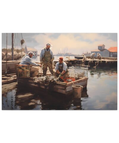 93925 56 400x480 - Maine Lobsterman Art Print on Canvas Wrap