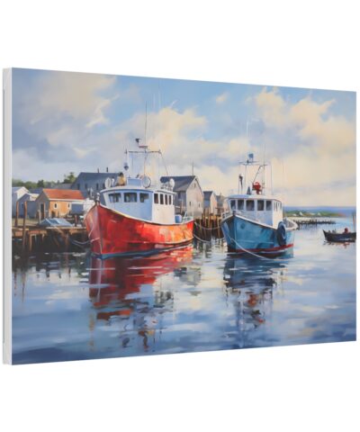 93925 61 400x480 - Maine Lobster Boats Scene Art Print on Canvas Wrap