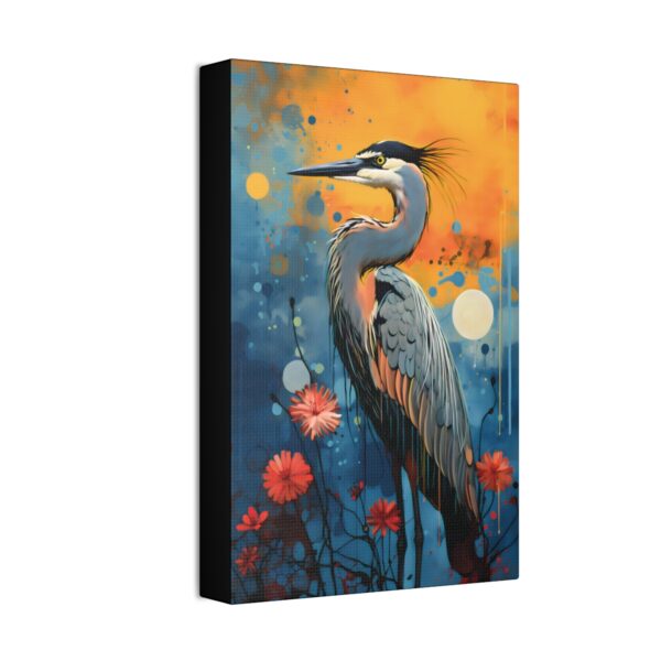 Impressionism Style Great Blue Heron Painting – Fine Art Print Canvas Gallery Wraps