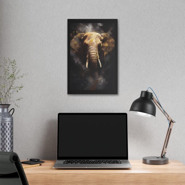 Abstract Bull Elephant Art Painting on Canvas Wrap