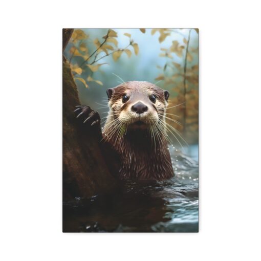 Otter in the Morning Painting – Fine Art Print Canvas Gallery Wraps